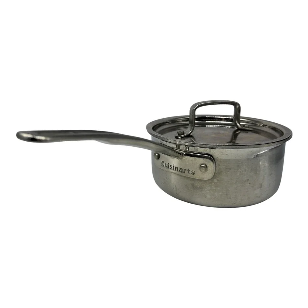Cuisinart MultiClad Pro 1.5 Qt Stainless Steel Saucepan with Cover Lid MCP19-16N